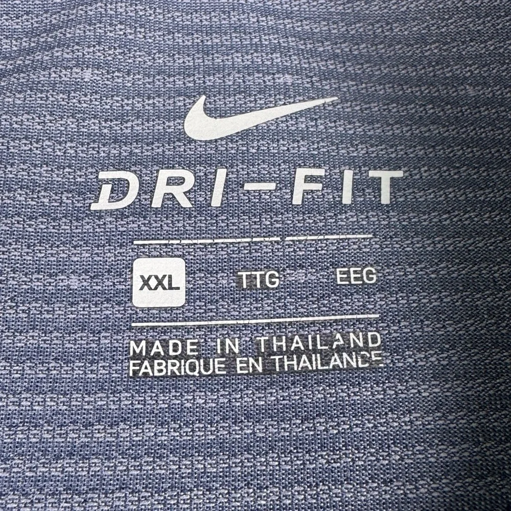 Nike Golf Dri-FIT‎ Polo Shirt Mens XXL Slate Blue Short Sleeve Performance Top